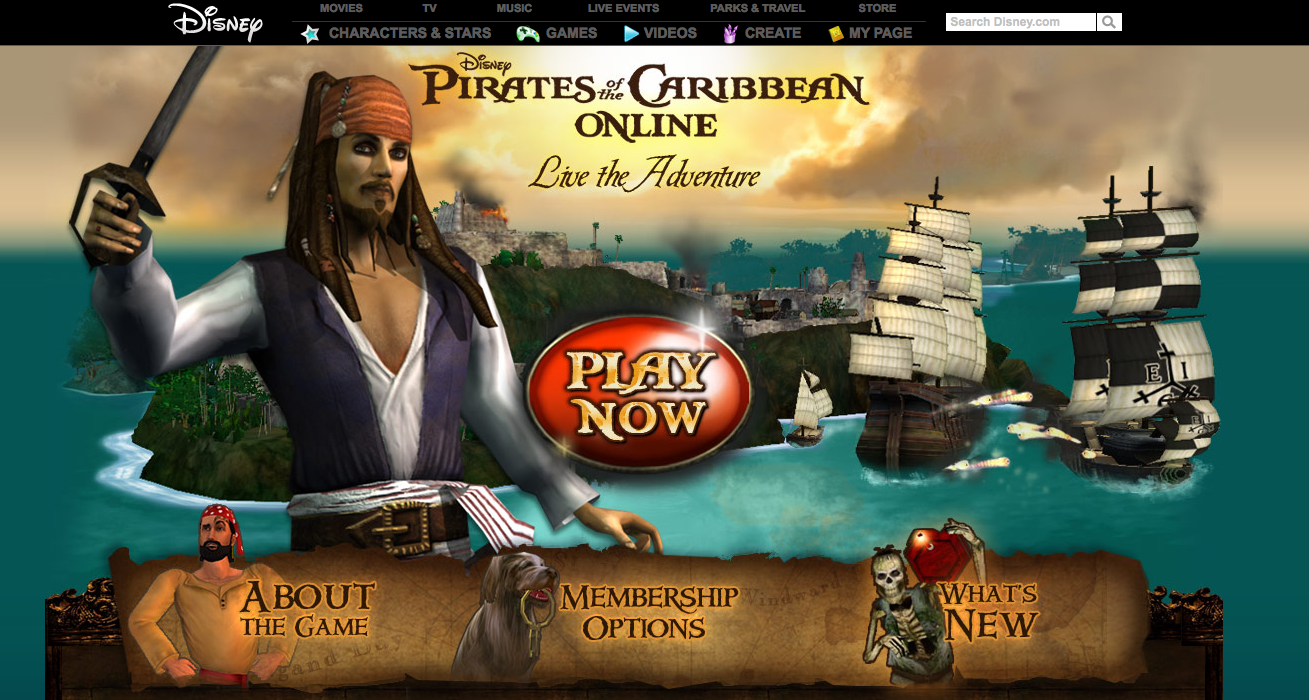 pirates of the caribbean online games